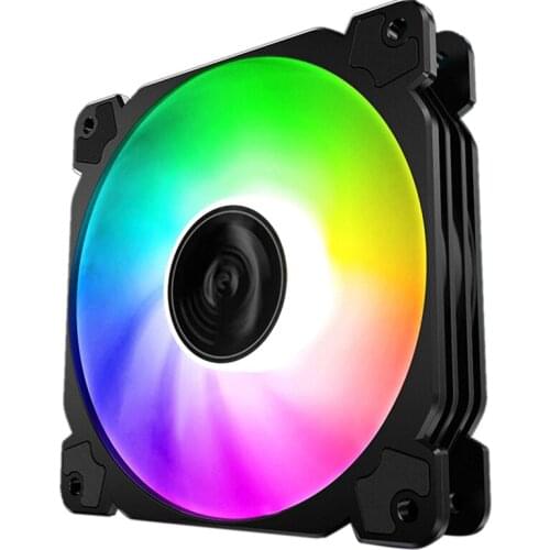 Jonsbo Fr-502 Fan Pc Case Cpu Fan Cooler 12Cm Rgb Aura Led Computer Cooling Fan 12V Mute Pc Case Fan For Computer