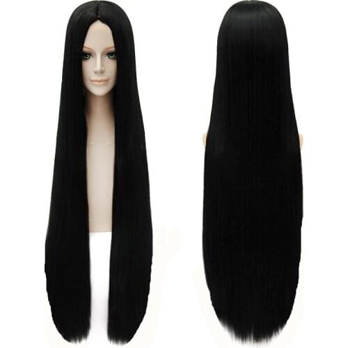 One-piece Boa Hancock 100cm Long black Straight Cosplay Wigs for Women Female Anime Party Universal Synthetic Hair Wig