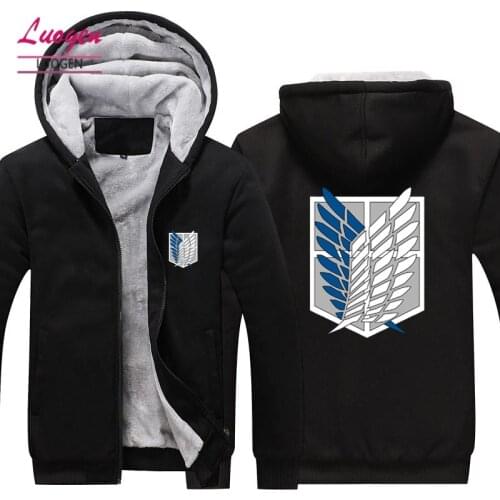 Drop shipping US SIZE Winter Men Zip up Jackets Thicken Fleece Coats Anime Game Clothes Kepp Warm