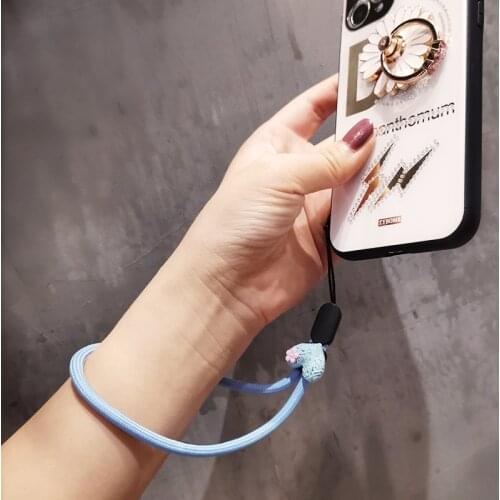 Phone Strap Silicone Pendant Keychains for Women Mobile Phone Straps Lanyard Finger Ring Strap Key Rings Phone Accessories