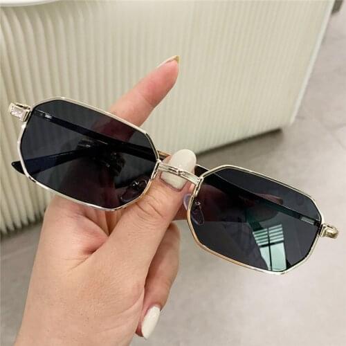 Narrow Mens Sunglasses Fashion Rectangle Women metal Luxury Brand Sun glasses 2021 Classic Oculos Masculino Glasses UV400