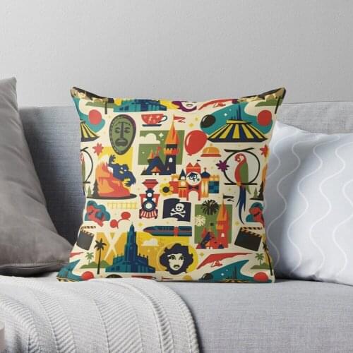 Magical Pattern Throw Pillow Cushion Cover Polyester throw pillows case on sofa home living room car seat decor 45x45cm