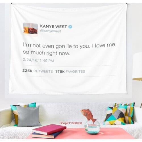 I ain t even gonna lie to you i love me so much right now tweet tapestry Wall Hanging Tapestries for Living Room Bedroom Decor