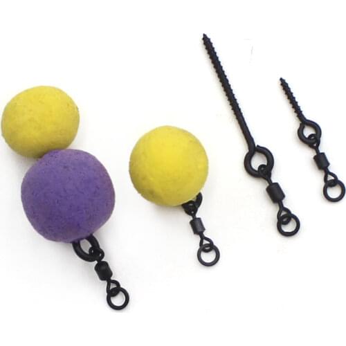 10PCS Carp Fishing Pop-up Boilies bait cork ball imitating bait spiral float ball bead fishing machine feeder accessories