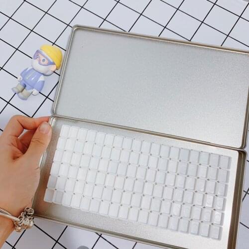 108 colors half full pans block empty palette watercolor tin box, water color paint sub-packing paletas storage tin pallets