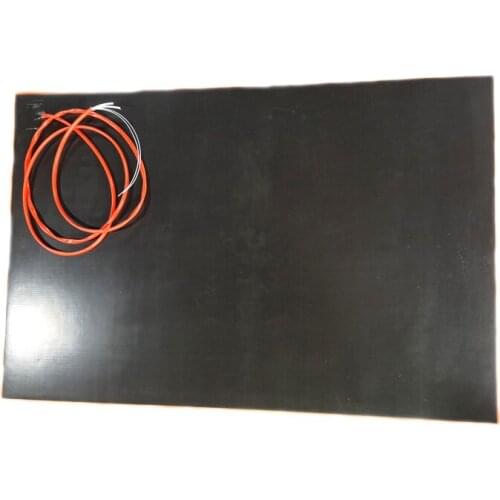 230V 4000W 800*1280*1.5mm Black Silicone 3D Printer Heater 100K Thermistor 3000mm Lead Wire