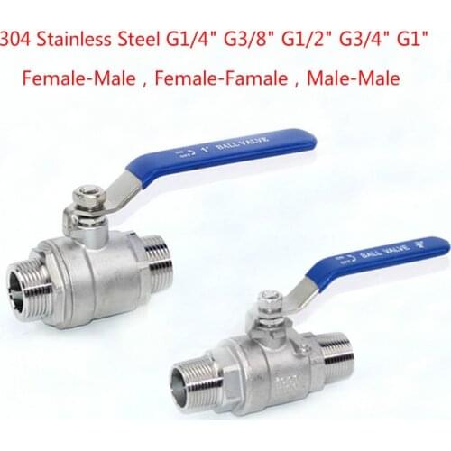 304 stainless steel 2 way 1/4 3/8 1/2 3/4 1 inch Female male thread High temperature Ball Valve Q21F-16P