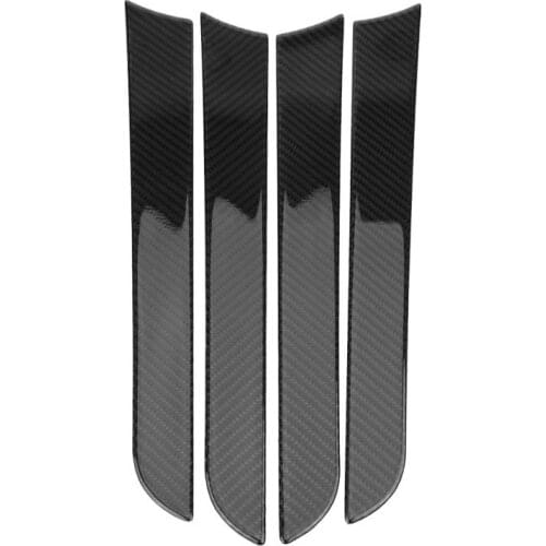 4 Pcs Car Door Side Carbon Fiber Decorative Cover Trim Frame for Audi A4 B8 2007 2008 2009 2010 2011 2012 2013 2014 2015 2016
