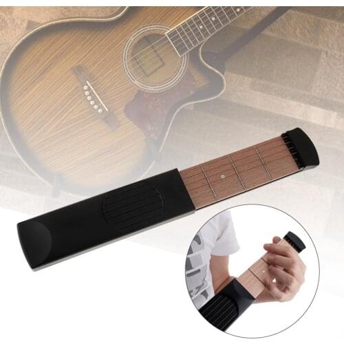 6 String 4 Fret Portable Pocket Guitar Practice Tool Chord Trainer Model for Beginner Guitar Finger Trainer