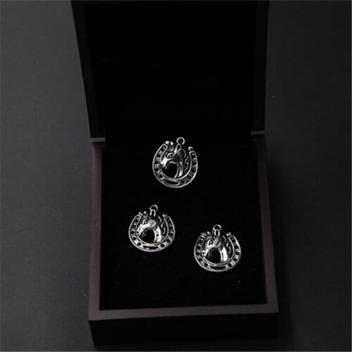 8pcs Antique Silve Horse Pedals Glamour Alloy Pendants For Necklace Earrings DIY Metal Jewelry Accessories