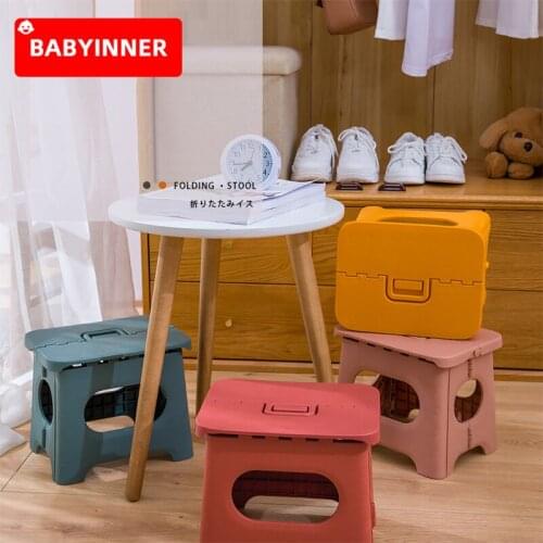 Babyinner Folding Stool Portable Lightweight Baby Adult Multifunction Chair Outdoor Travel PP Plastic Folding Step Stool