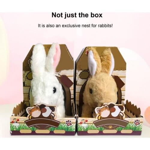 Electric Toy Rabbit Shape Cartoon Plush Electric Simulation Rabbit Toy for Home Kids Educational Toys for Children Gifts
