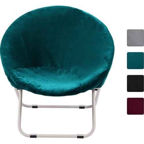 Fleece Round Saucer Chair Cover Washable Seat Moon Saucer Slipcovers Stretch Round Camping Chair Covers Home Textile Dropshippin