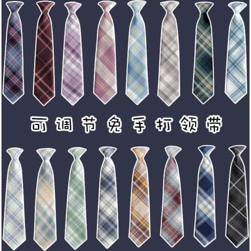 Japanese jk tie female free lazy college style shirt uniform accessories small things student school uniform plaid tie male