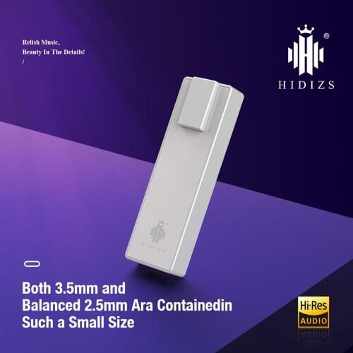 Hidizs S9 HiRes Headphone Amplifier HiFi Decoding USB TYPE C DAC to 3.5&2.5MM adapter DAC Amp for Phones/PC Portable Audio out