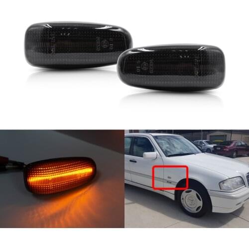 Smoked Amber Led Side Marker Lights For Benz Sprinter 95-06 Vito W638 96-03 E C CLK SLK-Class W210 W124 W202 W208 R170 S210