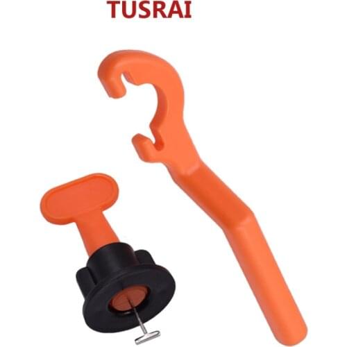 Reusable Tile Leveling System 50pcs Wall Floor Leveler Spacers Tile Lippage Alignment With 1pc Wrench TUSRAI