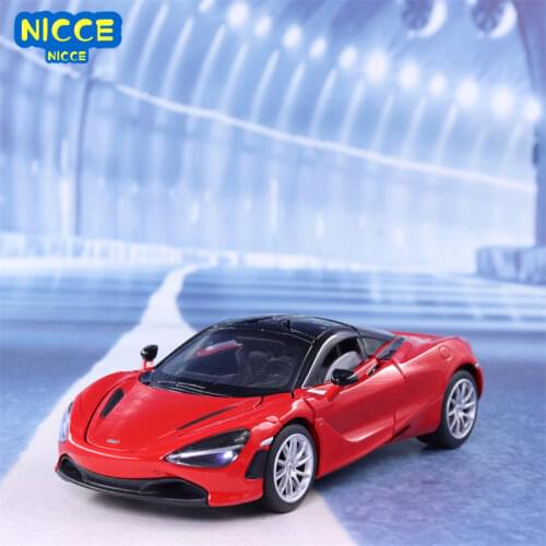 1:32 Alloy Die Cast McLaren 720S Model Toy Sports Car Simulation Sound Light Pull Back Supercar Toys Vehicle For Children Gifts
