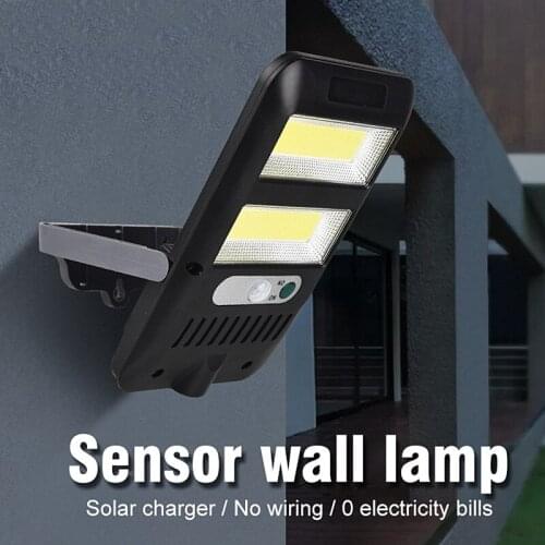 Newest PIR Motion Sensor COB LED Solar Light Outdoor Solar Wall Street Light Waterproof Solar Lamp Path Night Lighting