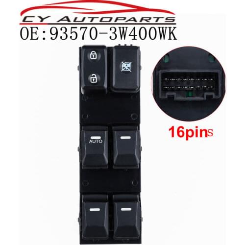 New Front Left Side Power Window Switch For GUIDE Kia Black 93570-3W400WK 935703W400WK