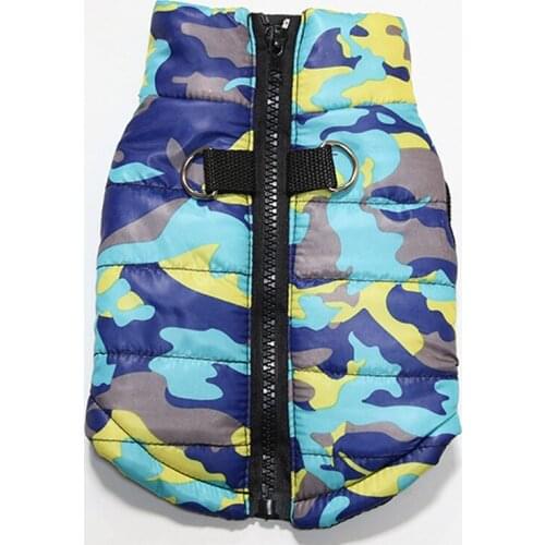 Dog Clothing Padded Jacket Vest Waterproof Multi-color Camouflage Color Christmas Warm Autumn/winter Style