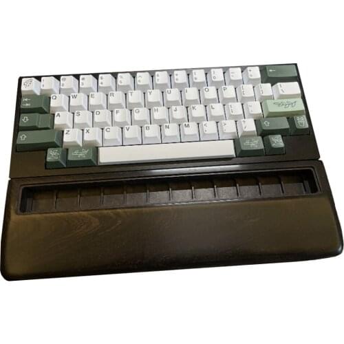 Sandalwood Wrist Rest Pad For Mechanical Keyboard 60 65 80 OEM Cherry SA Profile Keycaps Display Storage Box With Acrylic Cover