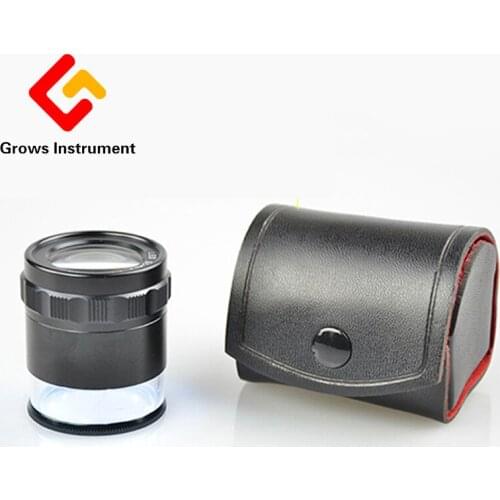 Portable Single 10x Magnifier Glass With Led Light UV Currency Detecting Jewelry Magnifying Eyewear Tool Repair Tool Black