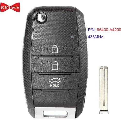 KEYECU for KIA Carens Rondo 2013 2014 2015 2016 2017 2018 Upgraded Remote Key Fob P/N: 95430-A4200 RKE-4F13 433MHz 4D60 Chip