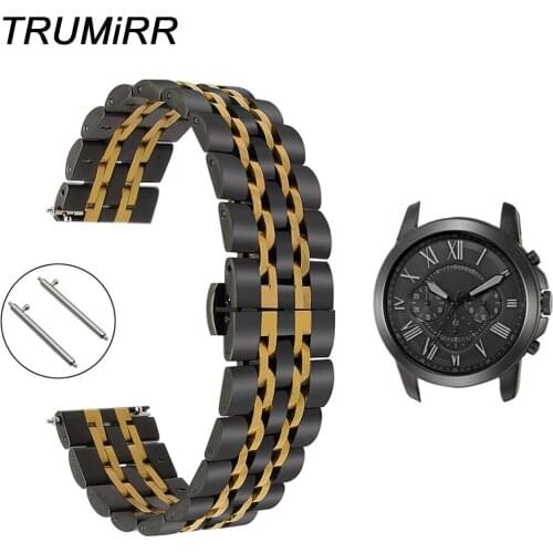 Quick Release Stainless Steel Watch Band for Fossil Q Tailor Gazer Founder Wander Marshal Crewmaster Grant Wrist Strap Bracelet