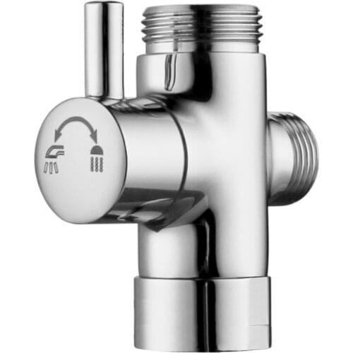Faucet Shower Diverter 3 Way Shower Arm Diverter 2 Functions Shower Faucet Valve for Shower Mixer Brass Body Chrome