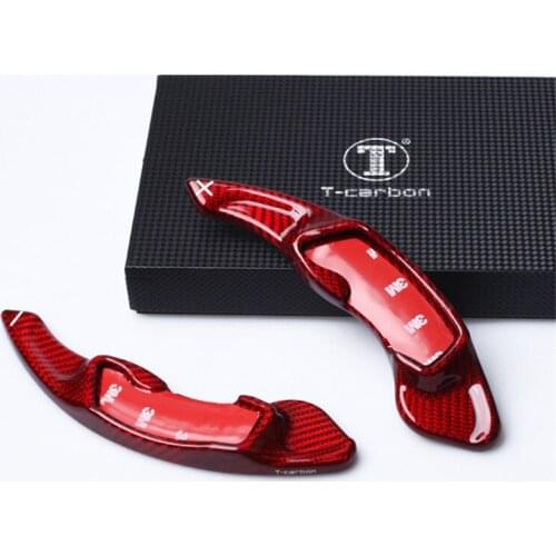 Lengthen Style Red Glass fiber Steering wheel paddle shift Fit For Subaru