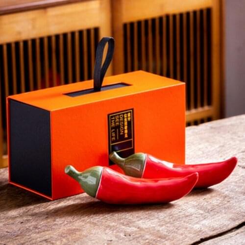 NEWYEARNEW Creative Ceramic Tea Caddies Containers Small Number chili Sealed Jar Home Ornaments Birthday Gift