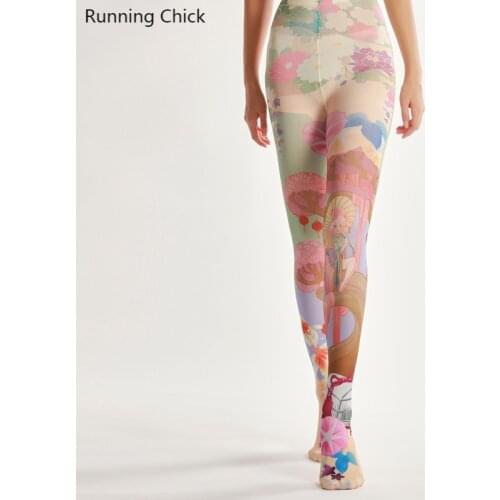 Japanese-Style Element Digital Printing Pantyhose Transparent Colorful Socks Lot Thigh Purse Leg