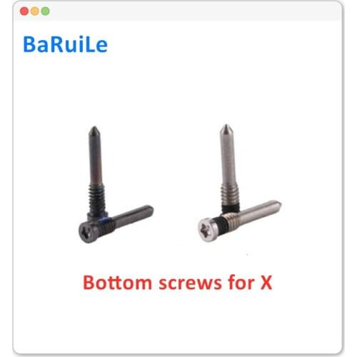 BaRuiLe 100pcs Pentalobe Bottom Dock Repair Screws Replacement for iPhone X XS max XR Gold Silver Bottom Screws Dock Screws Part