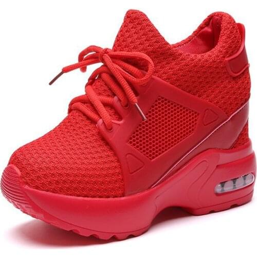 Platform sneakers Women Platform Wedge sneakers Breathable Mesh shoes 2021 Autumn Casual Shoes Height Increasing Woman size35-40