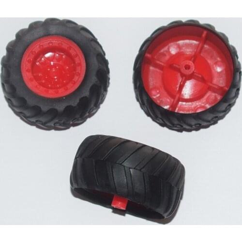 10/100pcs 2x38mm plastic rubber wheel/simulation wheel/DIY model toy accessories/rc car robot parts/baby toys/tamiya