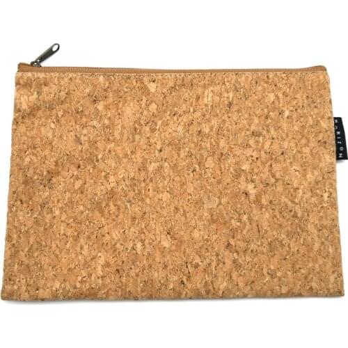 10pcs/set Cork Wood Phellem Pencil Case Yellow Cork Wood Notepad Bag School Office Pencil Bag Pen Case Cork Pad Holder Zipper