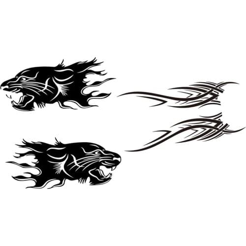 4pcs Sticker Panther Sticker Waterproof Self-adhesive Car Kayak Window Motorcycle Portable