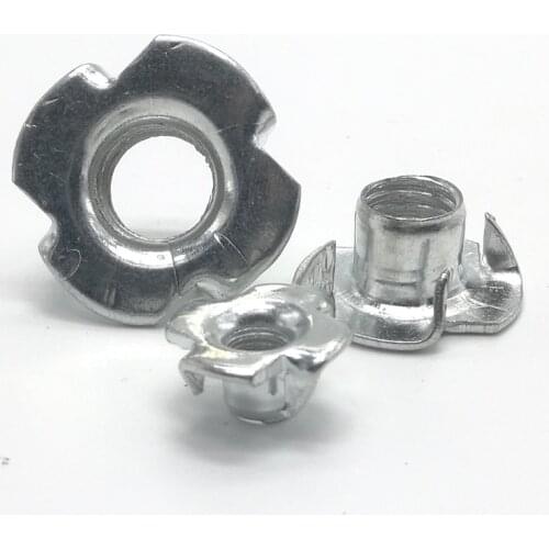 5-50PCS M3 M4 M5 M6 M8 M10 Metric Zinc Plated Carbon Steel T Nuts 4 Prongs Knock In Wood Captive Nut Insert Nut