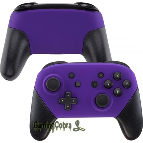 Soft Touch Purple Faceplate and Backplate Replacement Shell Housing Case Cover for Nintendo Switch Pro Controller