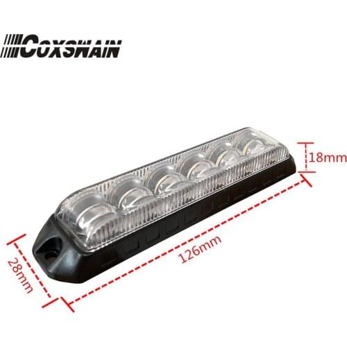 COXSWAIN DUAL COLOR Car LED emergency grill strobe light, 12*3W LED, LED flash warning light Truck surface mount light (VS-968D)