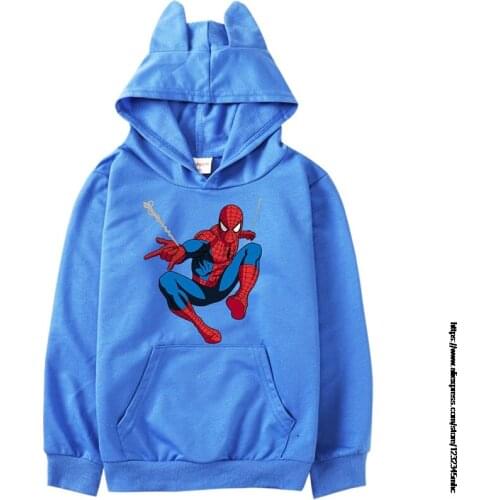 Disney Children Long Sleeve Hoodie Boys Girls Jogging Boys SpiderMan Cartoon Sweatshirt Top Children Kids Clothes New 2-15Y