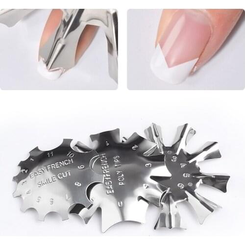 French Line Side Smile Knife Nail Mold Manicure Plastic Steel Plate Scissors Pliers Styling Style Manicure Accessory Tool