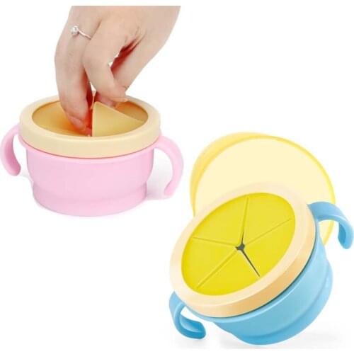 Hot Sale 1PCS Child Anti-fall Food Cup Baby Toddler Feeding Bowl Snack Food Keeper Pod Container Cup Drink Traveling