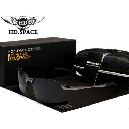 HD Hot Trend Men Mirror Polarized Sunglasses Women Light Rimless Eyewear Fishing Driving Glasses Day Night Vision Goggles LD040