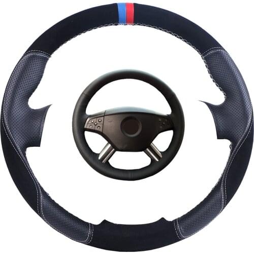 Custom Car Steering Wheel Cover For Mercedes Benz M-Class ML350 ML500 2005 2006 GL-Class GL450 2006-2009 Leather Steering Braid