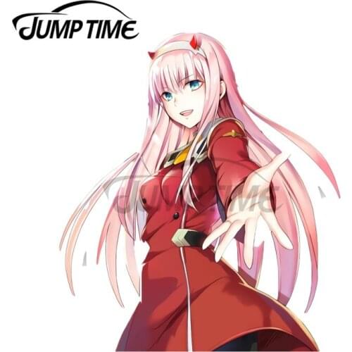 JumpTime 13 x 10.8cm 02 Darling in the Franxx Cute Sticker Car Stickers Bumper Motorcycle Creative Surfboard Cartoon Decoration