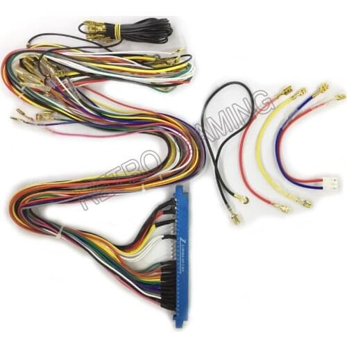 Custom full cooper jamma cable for arcade cabinet 60cm short 80cm full size safety quality 5 pin joystick button wire harness