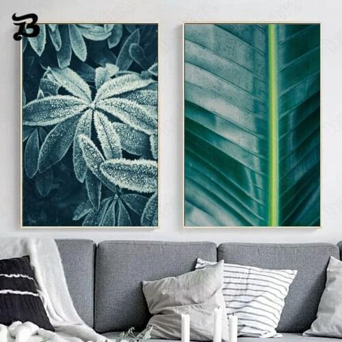 Canvas Painting Wall Art Green Plants Palm Tree Monstera Leaf Nordic Modern Posters Prints Wall Pictures for Living Room Decor