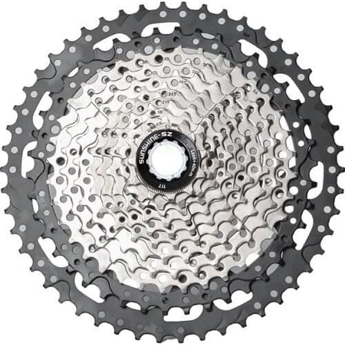 SUNSHINE 11 Speed Cassette 11-50T silver black 11s 22s Mountain Bike cassette flywheel MTB Bicycle Freewheel Bicycle parts